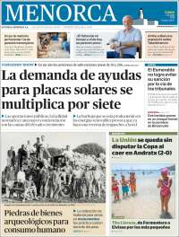 Portada de Menorca - Diario Insular (España)