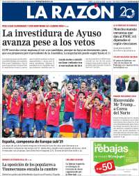 Portada de La Razón (España)