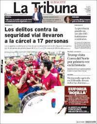 Portada de La Tribuna de Albacete (España)