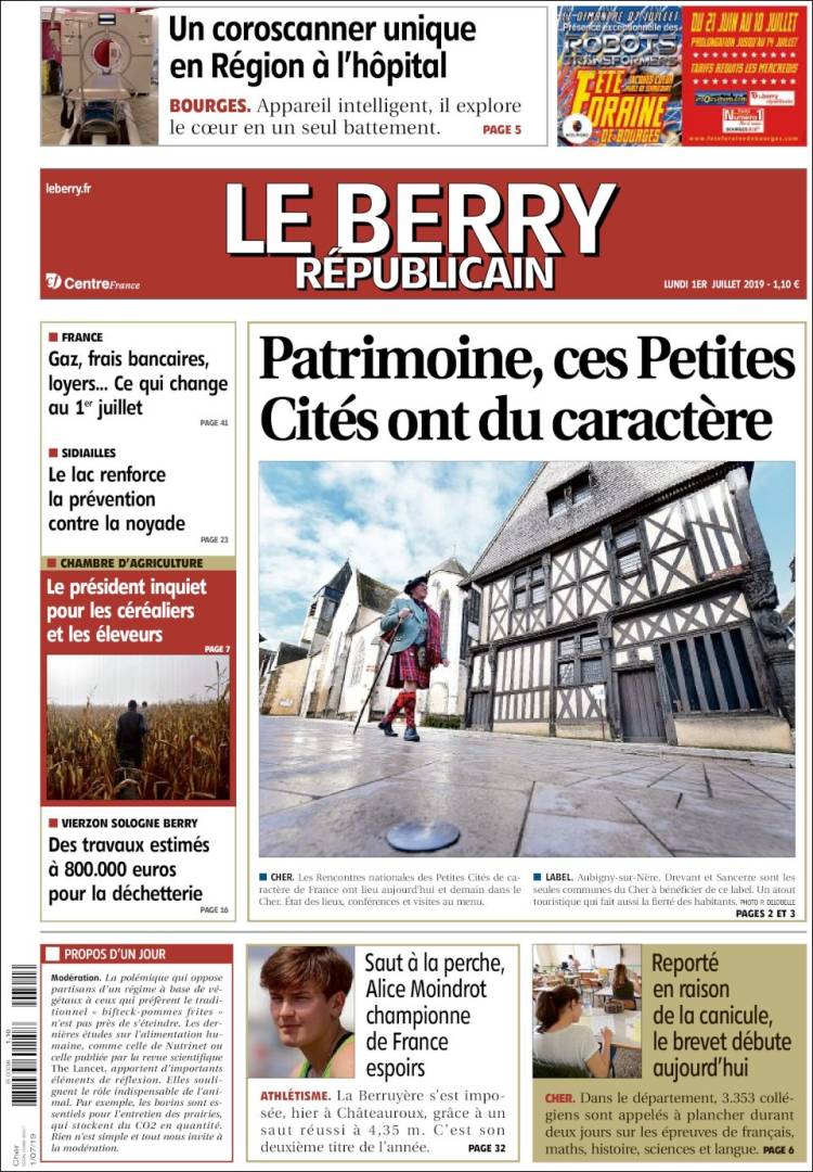 Portada de Berry Republicain (France)