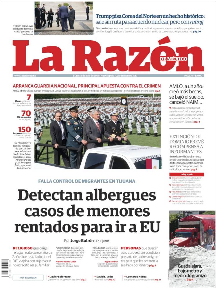 Portada de La Razón (M&eacute;xico)