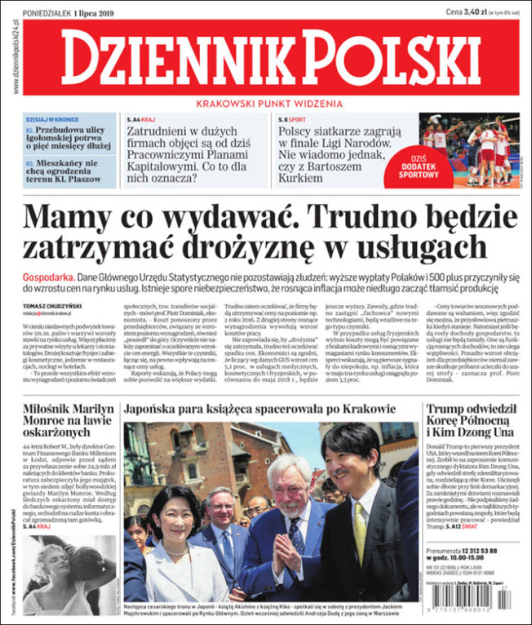 Portada de Dziennik (Polonia)
