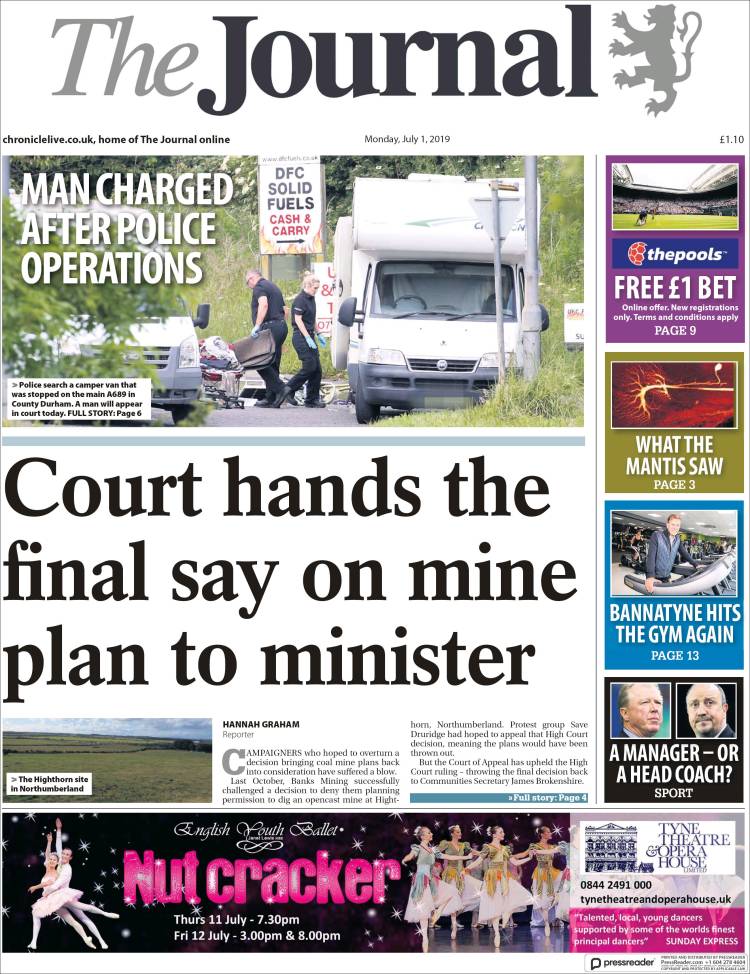 Portada de The Journal (Reino Unido)