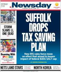 Portada de Newsday (USA)