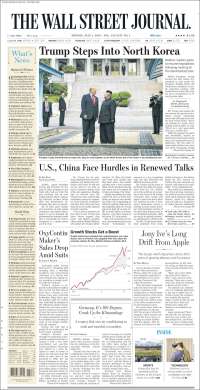 Portada de Wall Street Journal (USA)