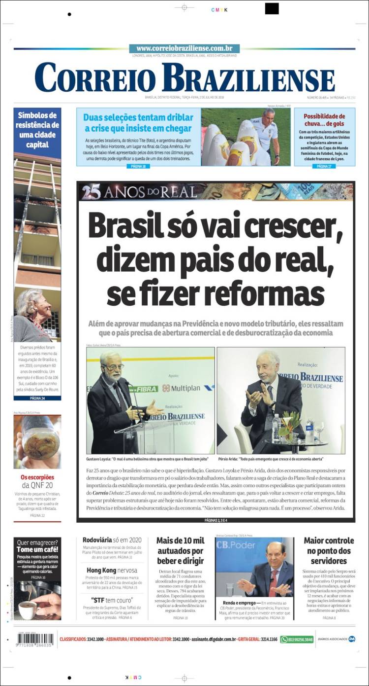 Portada de Correio Braziliense (Brasil)