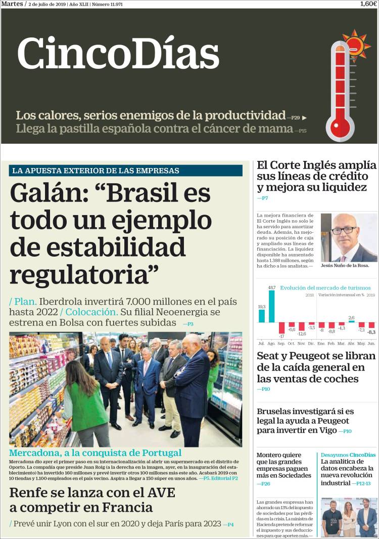 Portada de Cinco Días (Espa&ntilde;a)