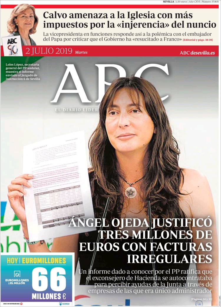 Portada de ABC - Sevilla (Espa&ntilde;a)
