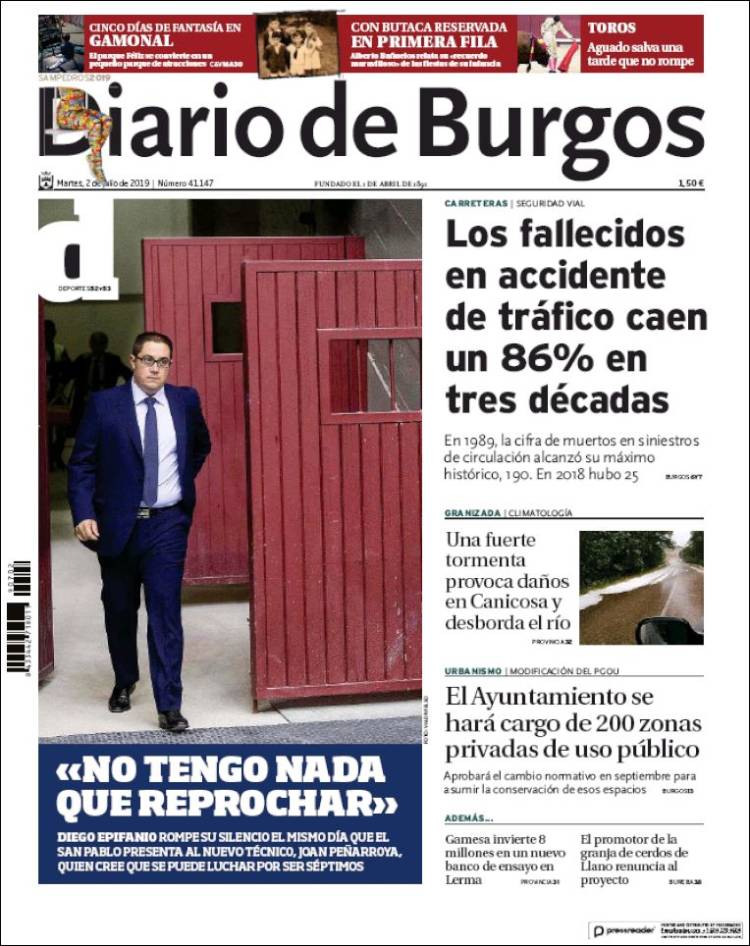 Portada de Diario de Burgos (Espa&ntilde;a)