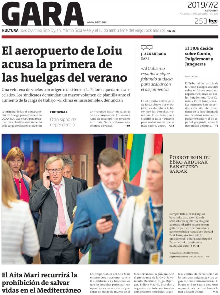 Portada de Gara (Espa&ntilde;a)