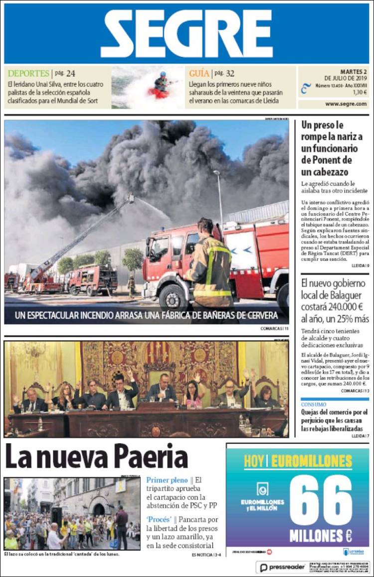 Portada de Segre  (Espa&ntilde;a)