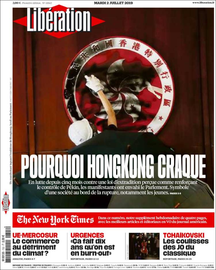 Portada de Libération (France)