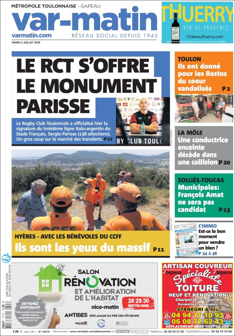 Portada de Nice-Matin (France)