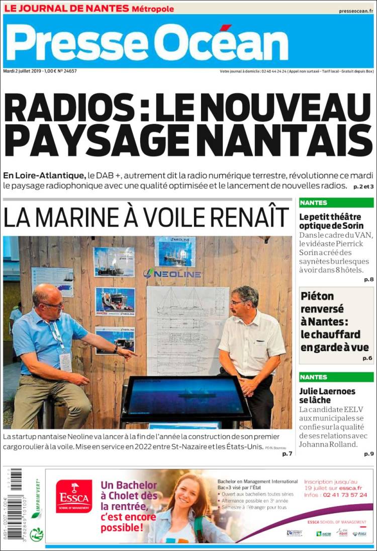 Portada de Presse Ocean (France)