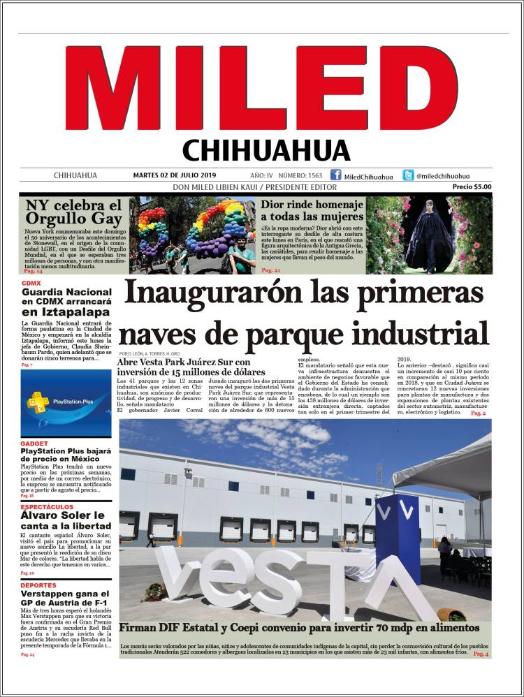Portada de Miled - Chihuahua (México)
