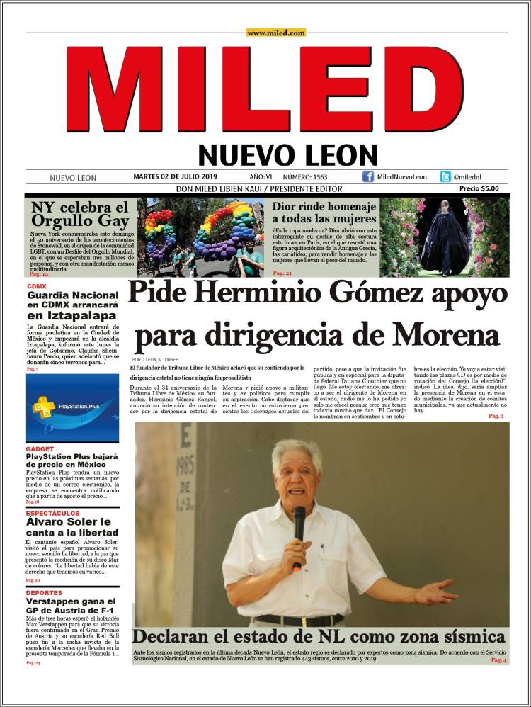 Portada de Miled - Nuevo León (México)