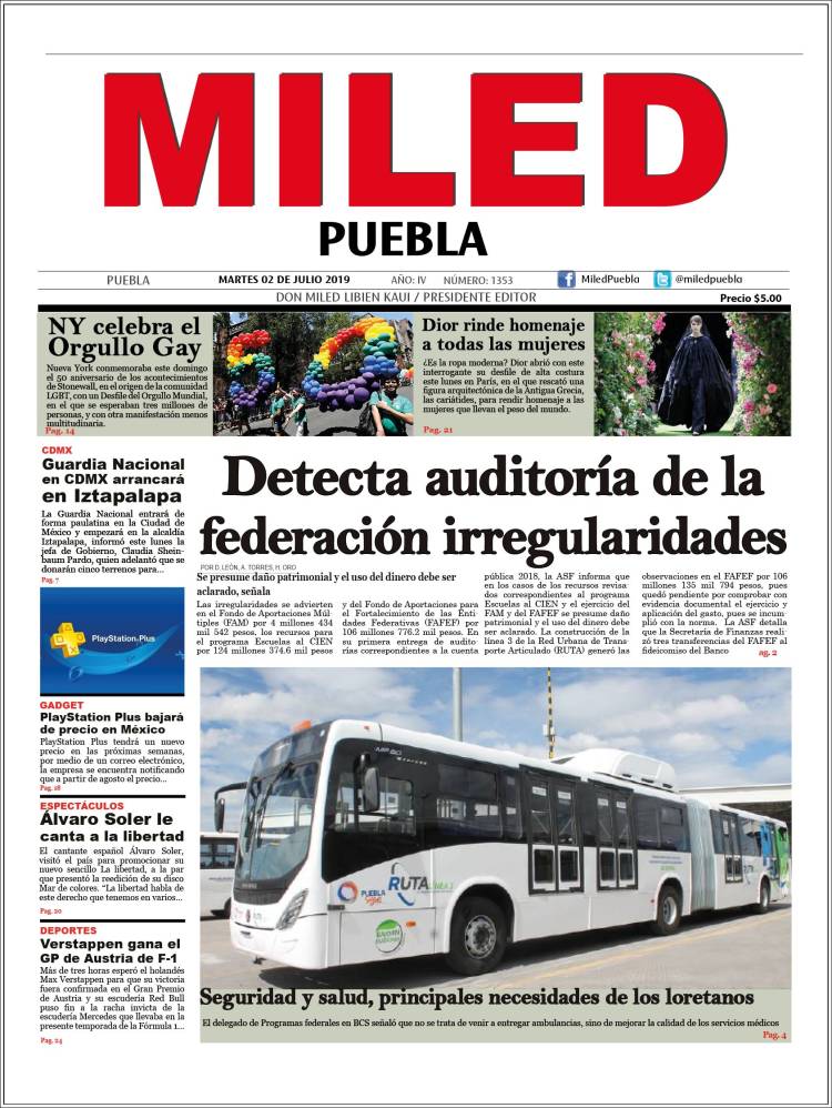 Portada de Miled - Puebla (México)