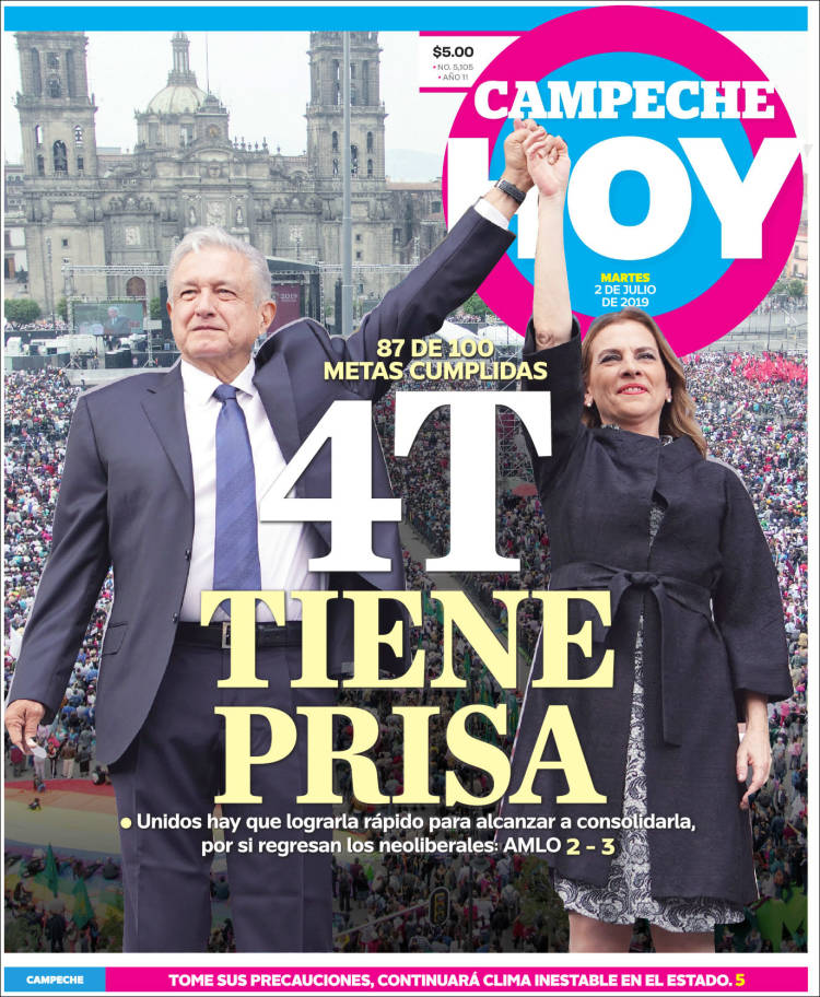 Portada de Campeche Hoy (México)