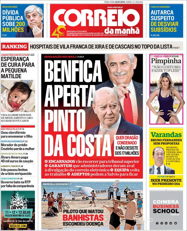 Portada de Correio da Manhã (Portugal)