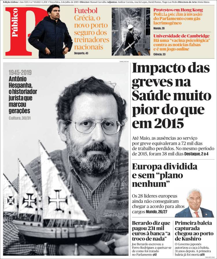 Portada de Público (Portugal)