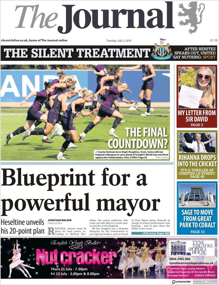 Portada de The Journal (Reino Unido)