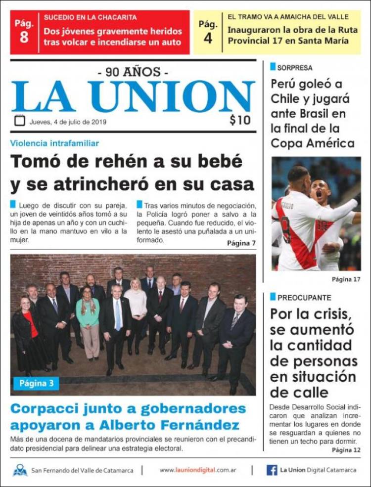 Portada de La Unión (Argentina)