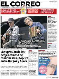 Portada de El Correo - Álava (España)