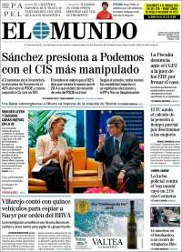 Portada de El Mundo (España)