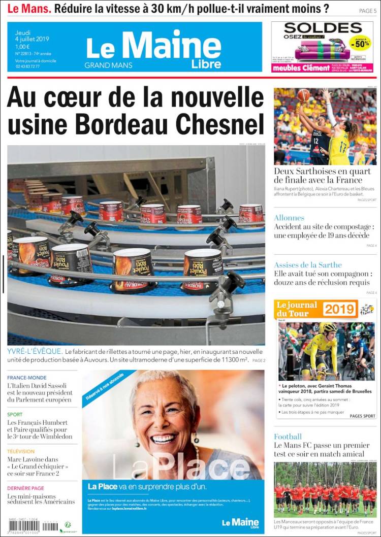 Portada de Le Maine Libre (Francia)