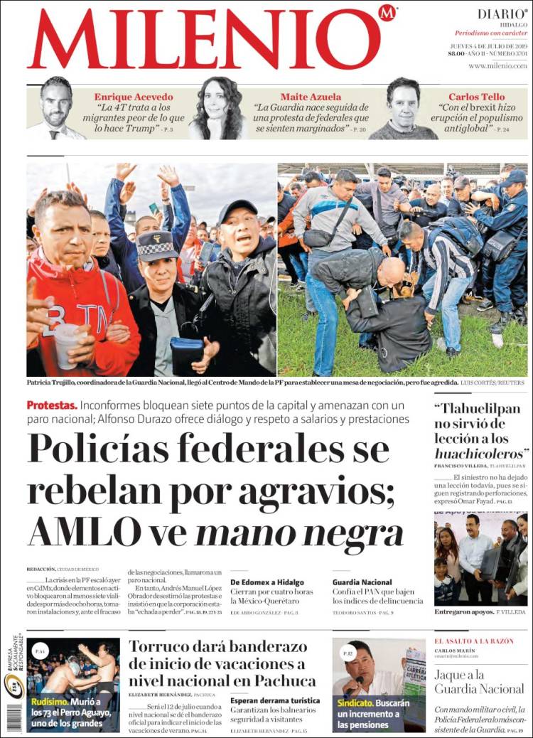 Portada de Milenio (Mexico)