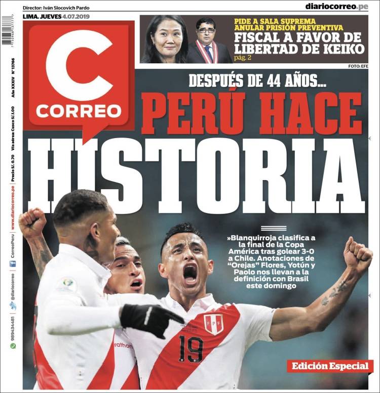 Portada de Diario Correo (Per&uacute;)