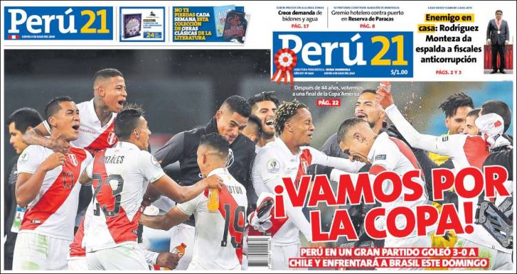 Portada de Perú 21 (Per&uacute;)