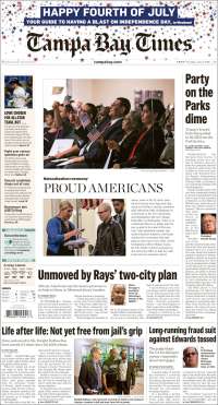 Portada de Tampa Bay Times (USA)