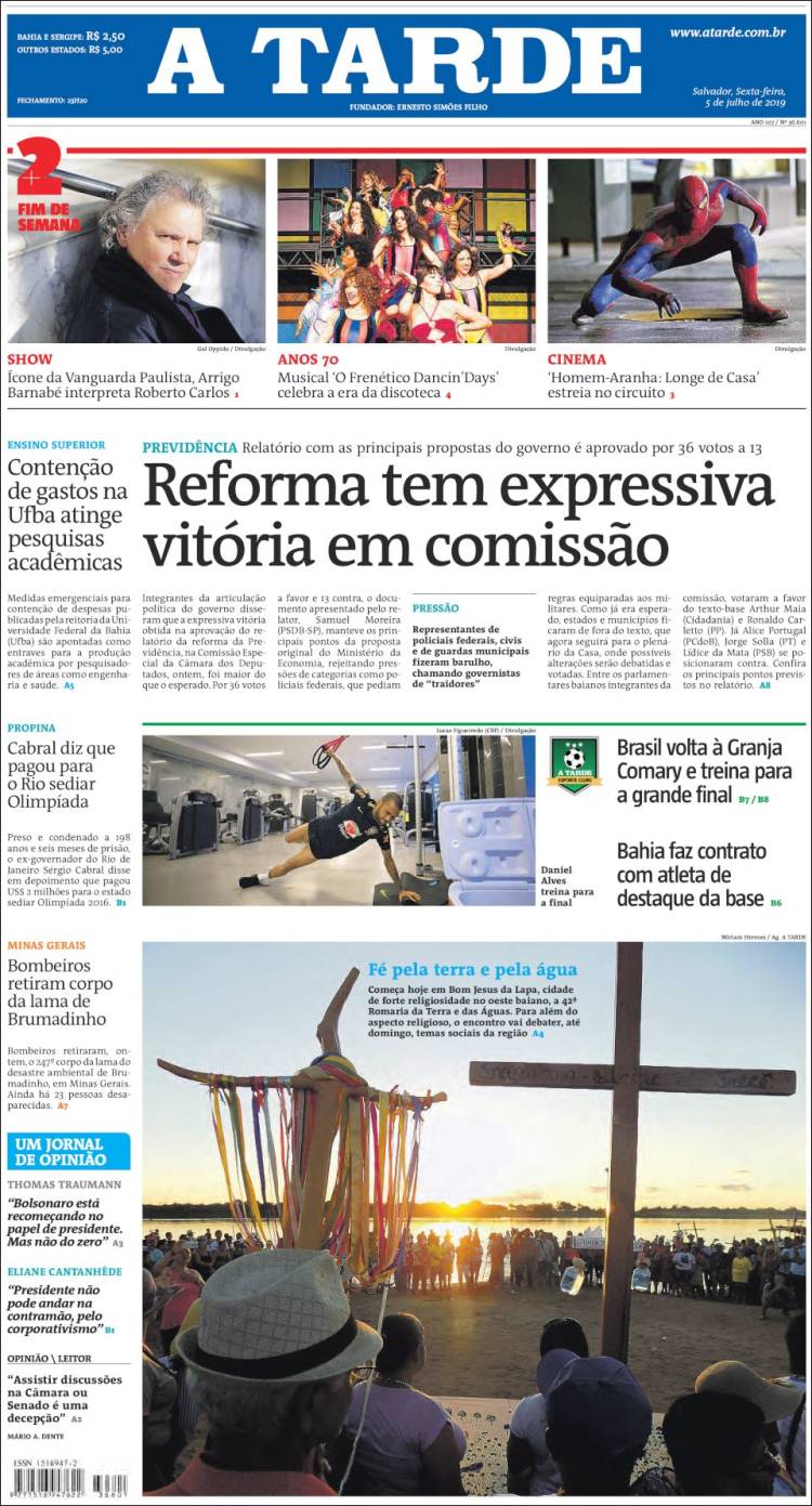 Portada de Diário A Tarde (Brasil)