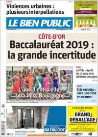 Portada de Le Bien Public (Francia)