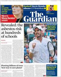 Portada de The Guardian (Reino Unido)