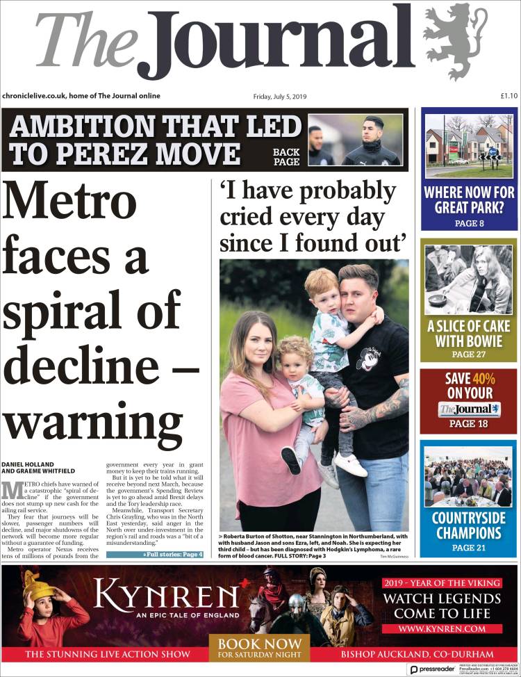 Portada de The Journal (Reino Unido)