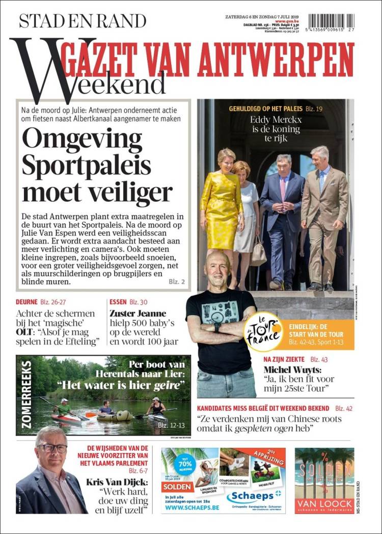 Portada de Gazet van Antwerpen (B&eacute;lgica)