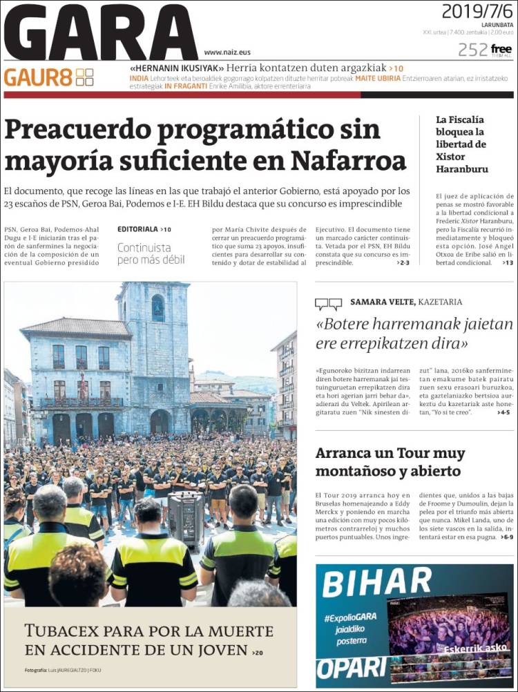 Portada de Gara (Espa&ntilde;a)