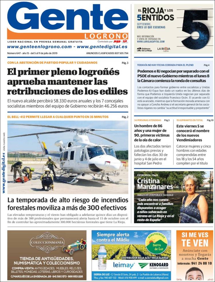 Portada de Gente en Logroño (Espa&ntilde;a)