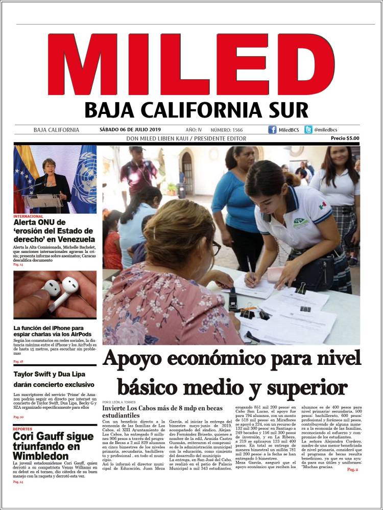 Portada de Miled - Baja California Sur (M&eacute;xico)