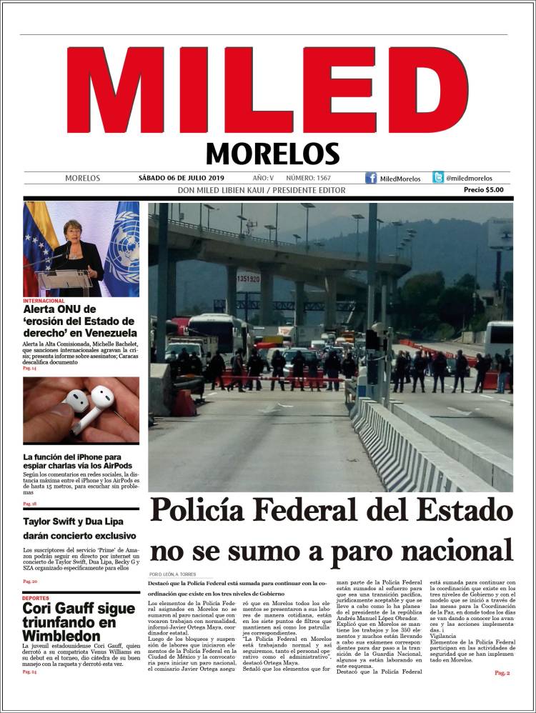 Portada de Miled - Morelos (M&eacute;xico)