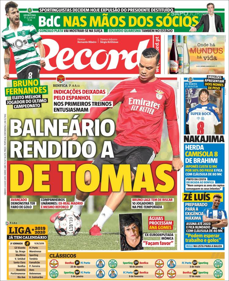 Portada de Record (Portugal)