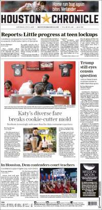 Portada de Houston Chronicle (USA)