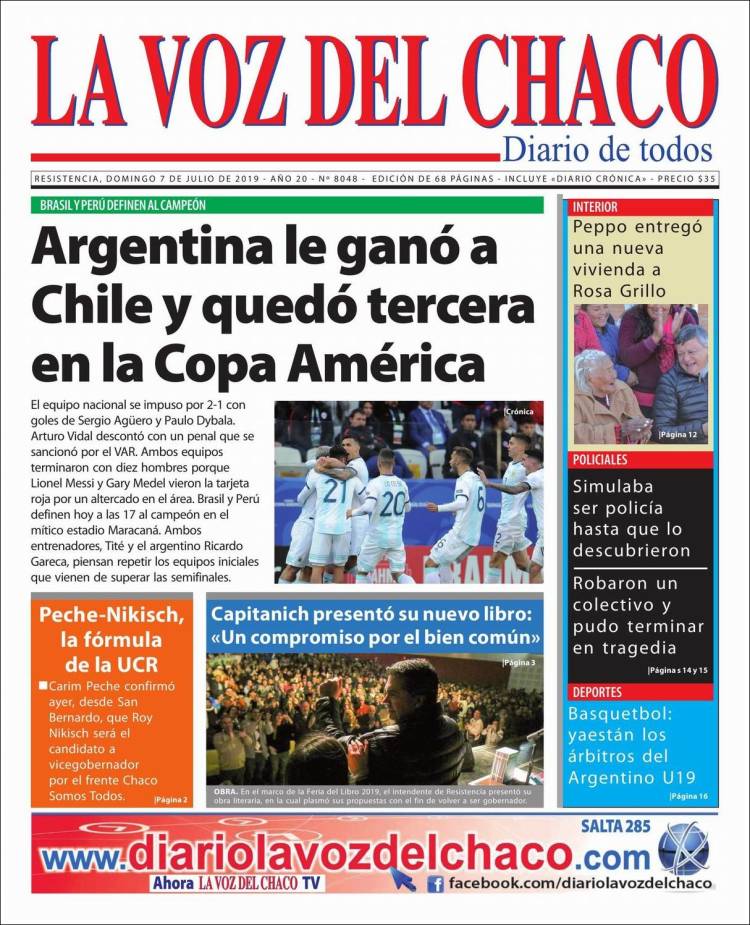 Portada de La Voz del Chaco (Argentina)