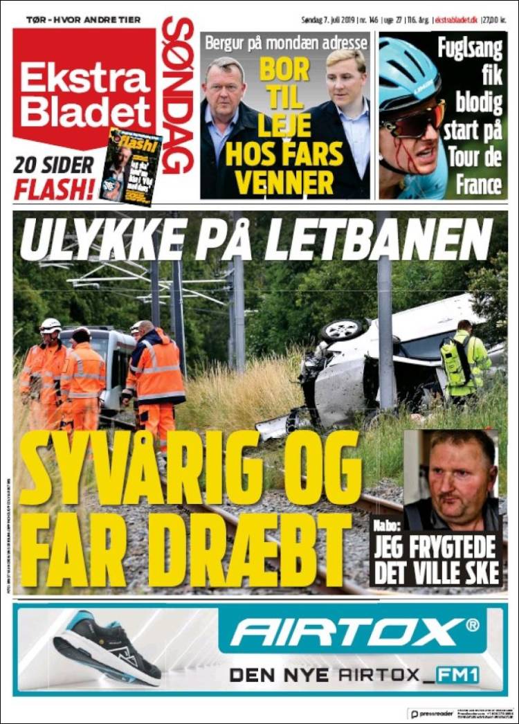 Portada de Ekstra Bladet (Dinamarca)