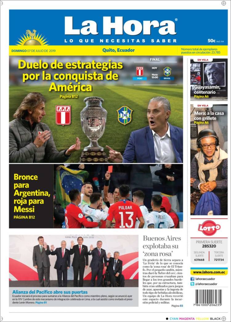 Portada de La Hora - Ecuador (Ecuador)