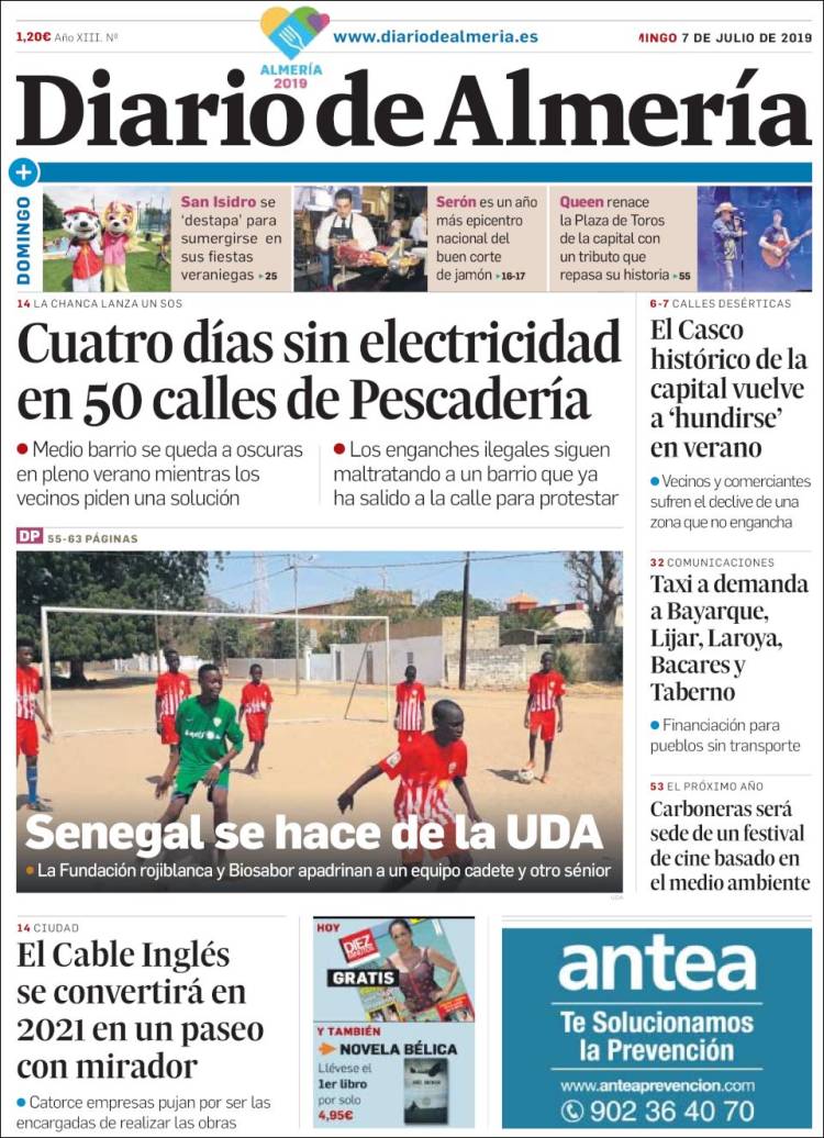 Portada de Diario de Almería (Espa&ntilde;a)