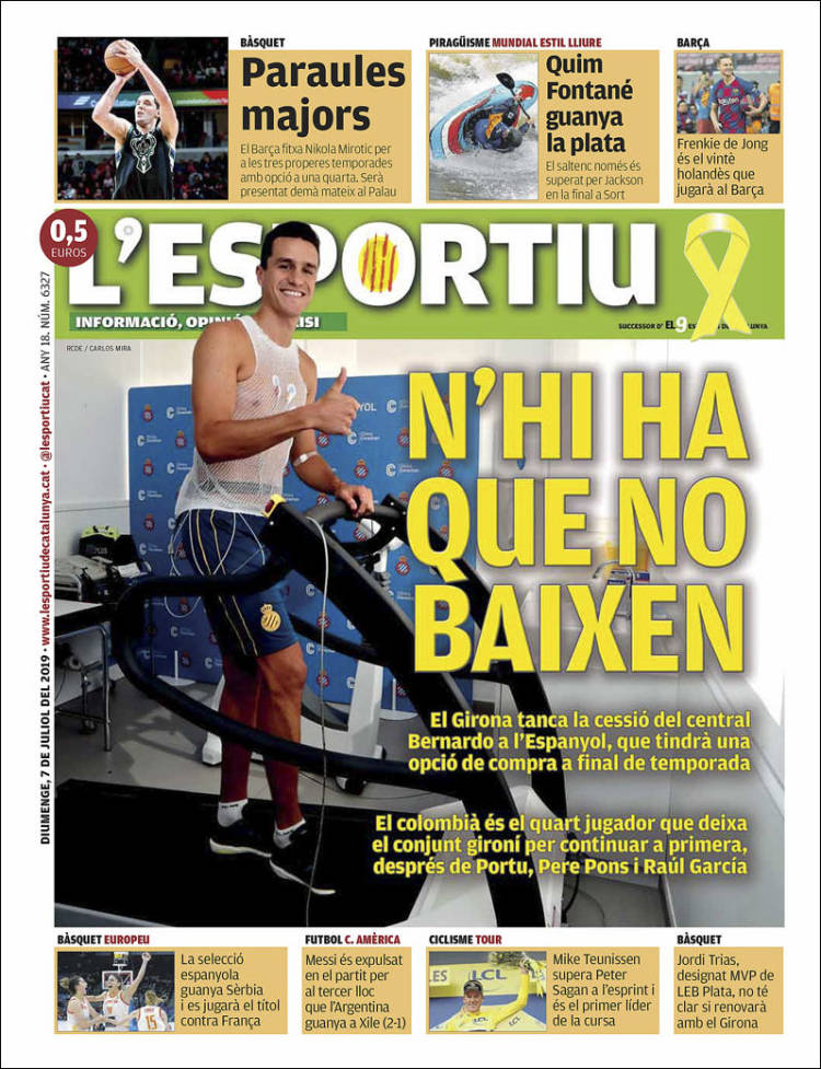 Portada de L'Esportiu : Girona (Espa&ntilde;a)