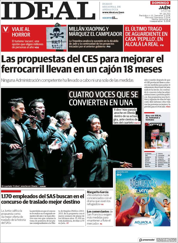 Portada de El Ideal de Jaén (Espa&ntilde;a)